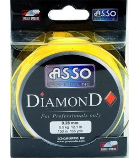 Nylon ASSO Diamonds jaune fluo 150m