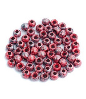 100 BILLES TUNGSTENE Rose foncé tacheté