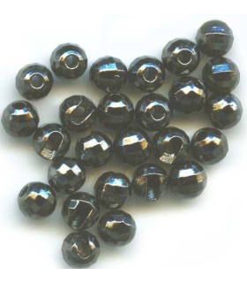 100 Billes tungstène fendu à facette Noir