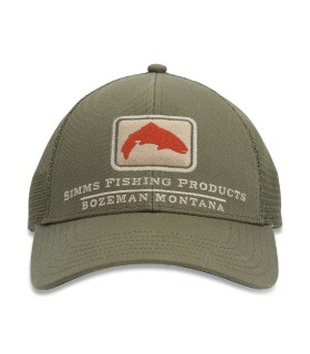 Casquette Simms Troute Icon Trucker Riffle Green