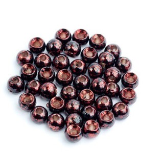 50 BILLES TUNGSTENE  bordeaux tacheté
