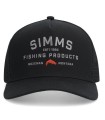 Casquette SIMMS Double Haut Trucker Black