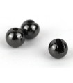 25 Billes Tungstène Fendues noir brillant