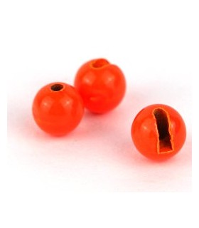 50 Billes Tungstène Fendues orange fluo