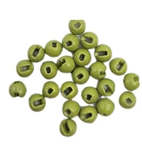 10 Billes Tungstène Fendues  olive clair