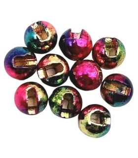 25 Billes Tungstène Fendues métal rainbow