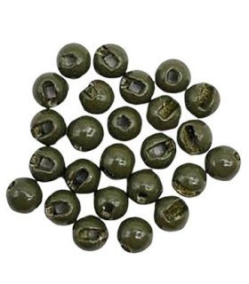 10 Billes Tungstène Fendues  olive foncé