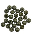 50 Billes Tungstène Fendues olive foncé