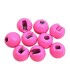 10 Billes Tungstène Fendues rose fluo