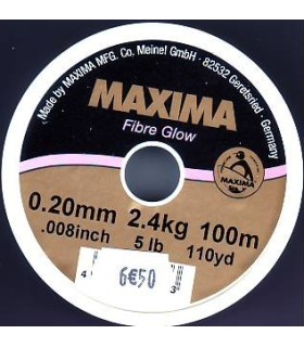 Nylon Maxima Fibre Glow rouge 100m