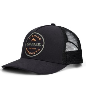 Casquette SIMMS Double Haul Trucker Black Rounder