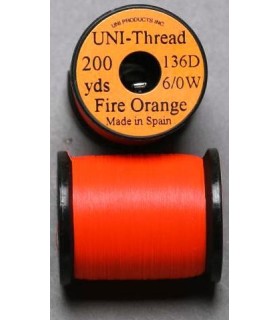Fil montage  UNI-THREAD 6/0 Orange feu